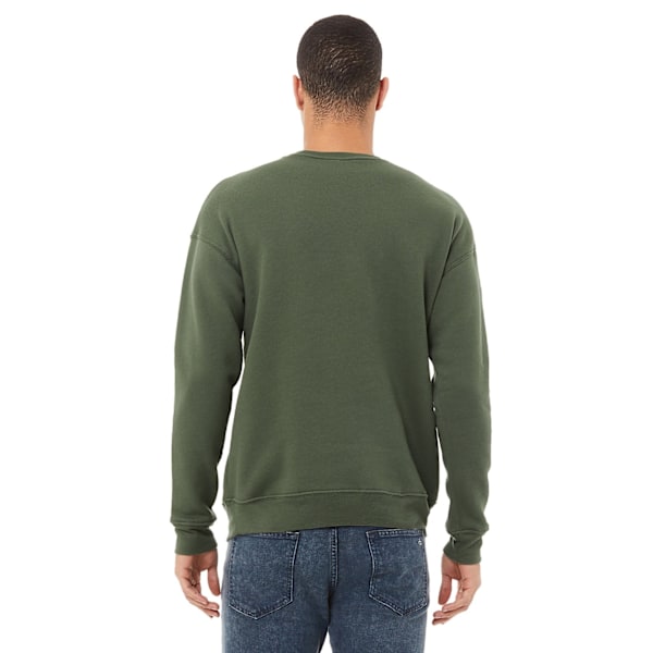Bella + Canvas Unisex Vuxen Fleece Drop Shoulder Sweatshirt M M Military Green M