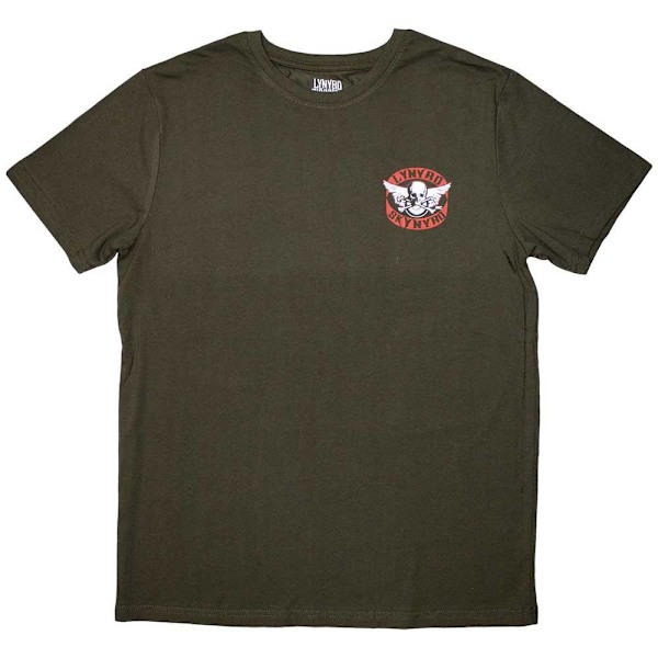 Lynyrd Skynyrd Unisex Vuxen Mini Biker Patch Logotyp T-shirt S Grön Green S