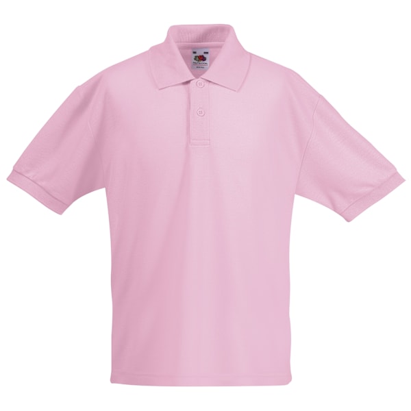 Fruit Of The Loom Barn/Barn Unisex 65/35 Pique Poloskjorta Light Pink 5-6