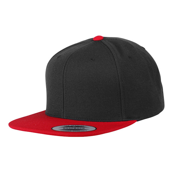 Yupoong Flexfit Unisex Klassisk Varsity Snapback Keps One Size Bl Black/Red One Size