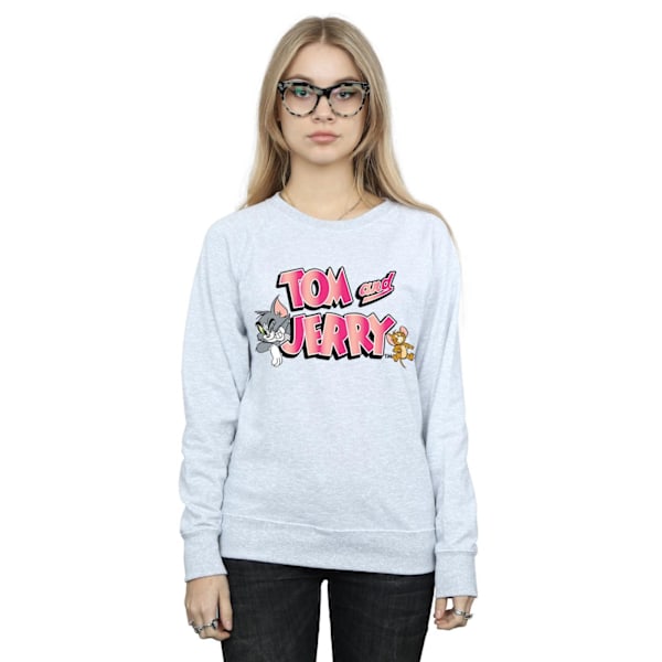 Tom And Jerry Dam/Damer Gradient Logo Sweatshirt S Sports G Sports Grey S