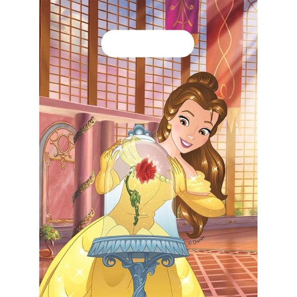 Beauty And The Beast Plast Partypåsar (6-pack) One Size Mu Multicoloured One Size