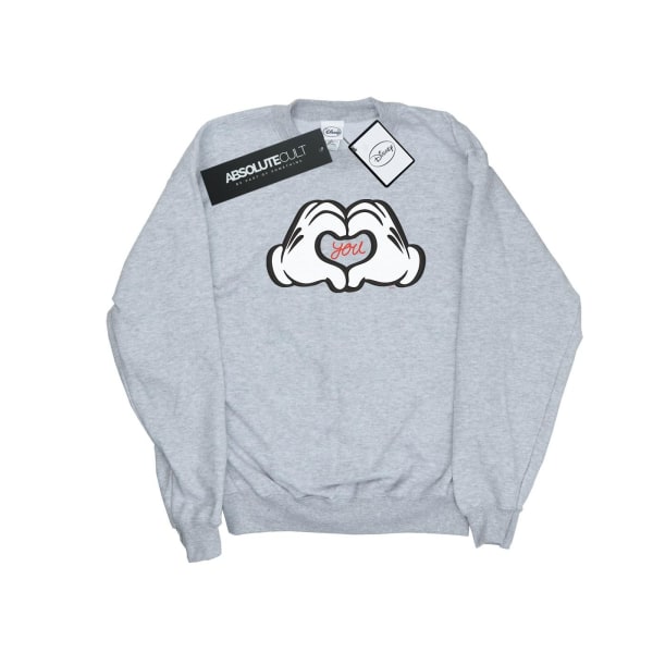 Disney Mickey Mouse Loves You Sweatshirt XL Sport för damer/damer Sports Grey XL