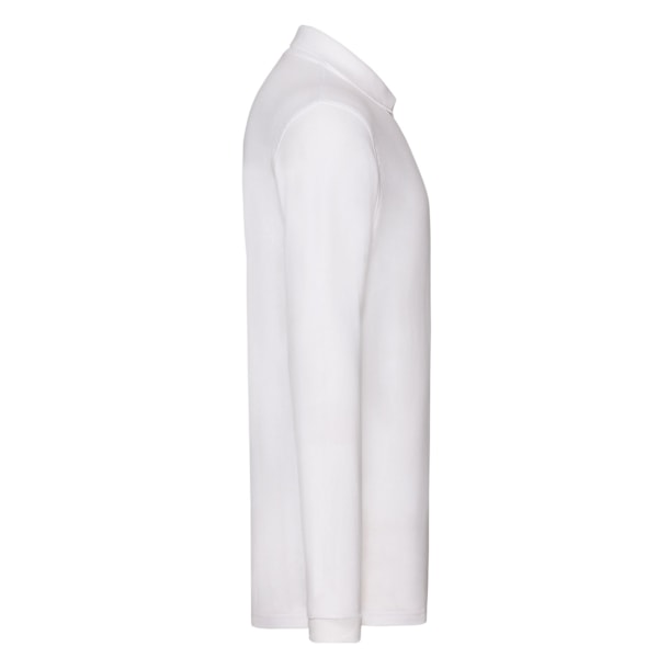 Fruit of the Loom Herr Pique Långärmad Polotröja M W White M