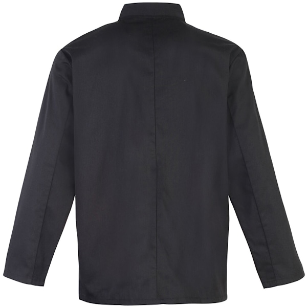 Premier Studded Front Long Sleeve Chefs Jacket / Chefswear XS B Black XS