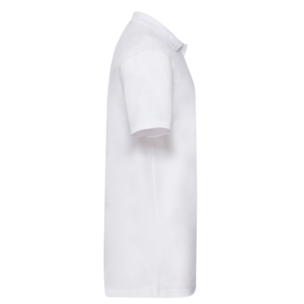 Fruit of the Loom Herr Poloshirt i tung bomull S Vit White S