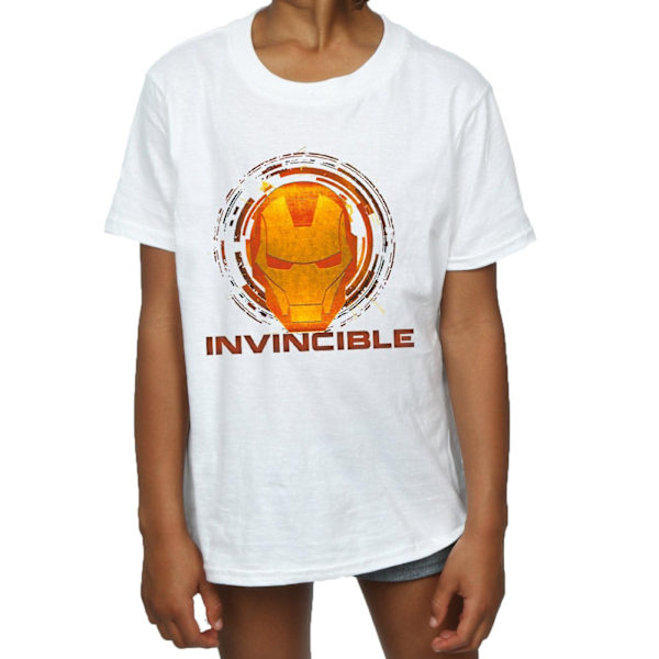 Marvel Girls Iron Man Invincible Bomull T-shirt 12-13 År Vit White 12-13 Years