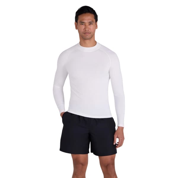 Mountain Warehouse Herr Enfärgad Långärmad Rashguard S Vit White S