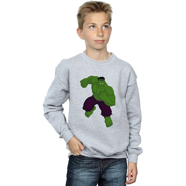 Hulk Boys Sweatshirt 9-11 år Sport Grå/Grön Sports Grey/Green 9-11 Years