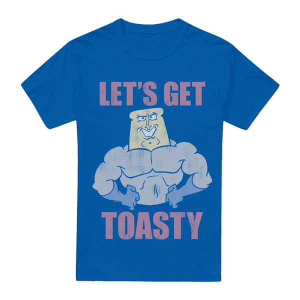 Ren & Stimpy Herr Let´s Get Toasty T-Shirt 4XL Royalblå Royal Blue 4XL