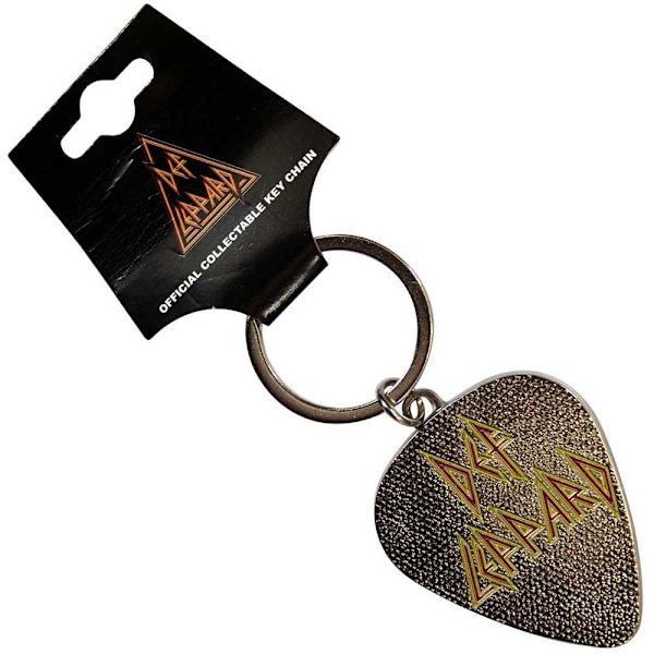 Def Leppard Pick Logo Nyckelring One Size Röd/Gul/Brun Red/Yellow/Brown One Size