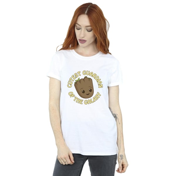 Marvel Dam/Damer Jag Är Groot Cutest Guardian Bomull Pojkvän White S