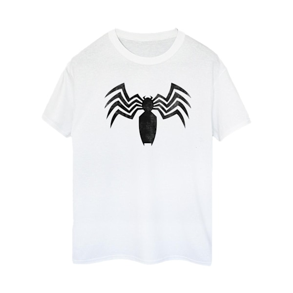 Marvel Womens/Ladies Venom Spider Logo Emblem Bomull Boyfriend White XXL