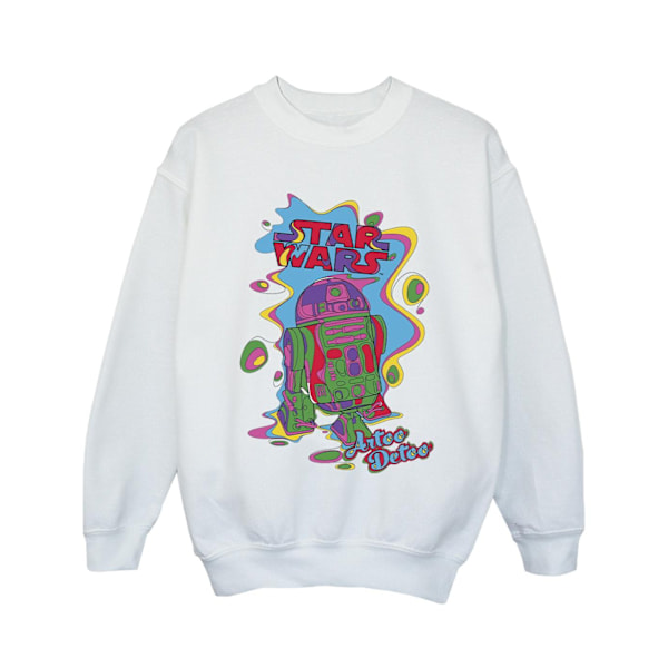 Star Wars Girls R2D2 Pop Art Sweatshirt 5-6 år Vit White 5-6 Years