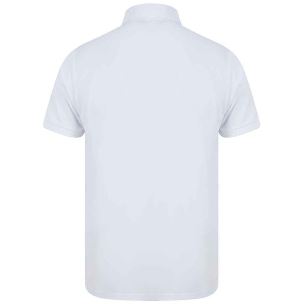 Henbury Herr Piqué Poloshirt XXL Vit White XXL