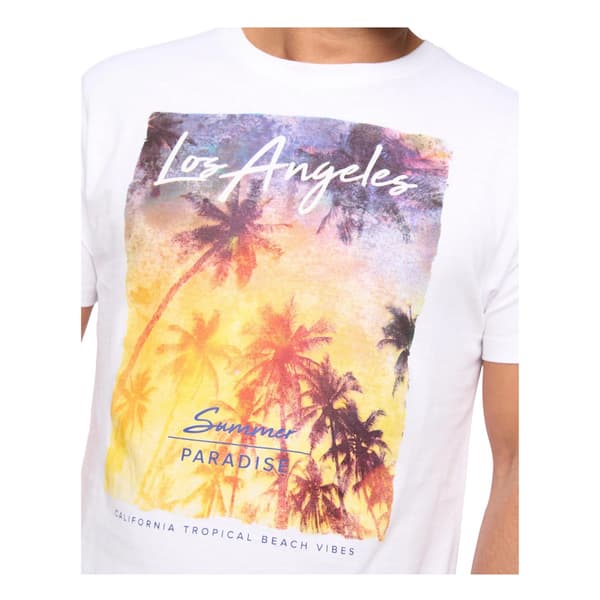 Bewley & Ritch Herr Lepalmz T-shirt i bomullsslub L Vit White L