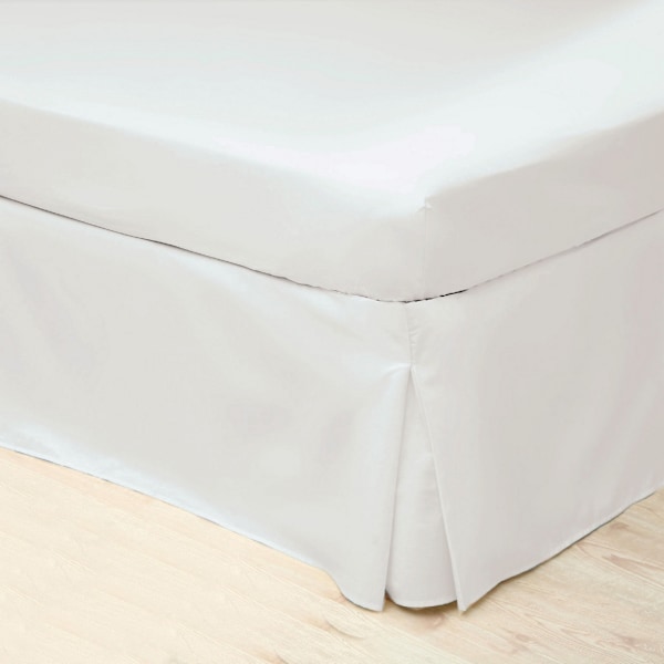 Belledorm Easycare Percale Plattformskjol Smal Enkelsäng Vit White Narrow Single