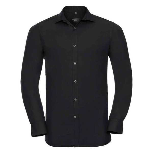 Russell Collection Herr Ultimate Stretch Långärmad Formell Sh Black S