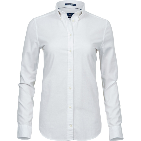 Tee Jays Dam/Damperfekt Oxford Skjorta 20 UK Vit White 20 UK
