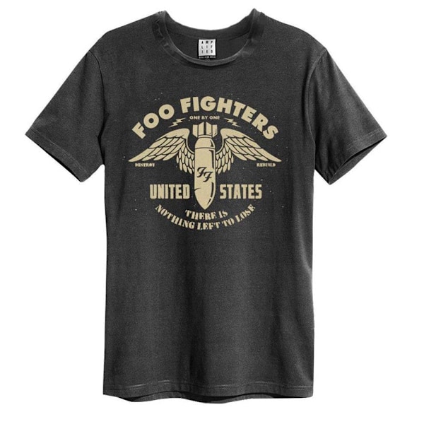 Amplified Unisex Vuxen One By One Foo Fighters T-Shirt 3XL Char Charcoal 3XL