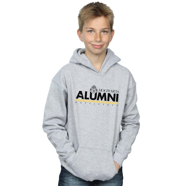 Harry Potter Boys Hogwarts Alumni Hufflepuff Hoodie 9-11 år Sports Grey 9-11 Years