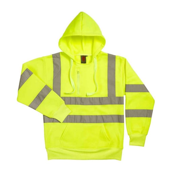 Warrior Herr Hi-Vis Pullover Hoodie 3XL Fluorescerande Gul Fluorescent Yellow 3XL