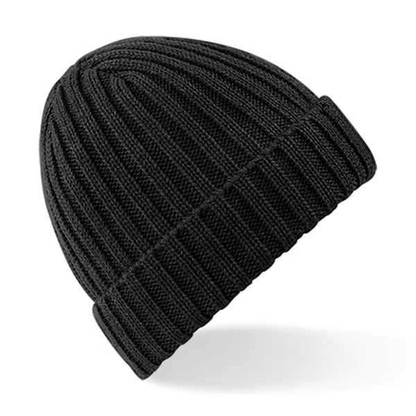 Beechfield Unisex Chunky Ribbed Vintermössa En storlek Svart Black One size