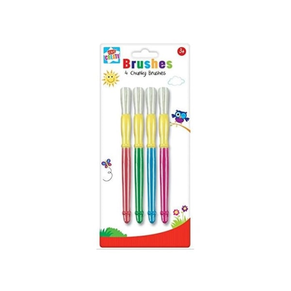 Anker Kids Create Paint Brush (Förpackning med 4) One Size Multicoloure Multicoloured One Size