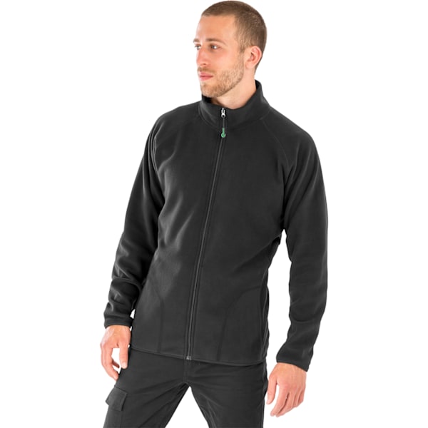 Result Äkta Återvunnen Herr Microfleece Jacka 4XL Svart Black 4XL