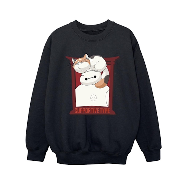 Disney Boys Big Hero 6 Baymax Frame Support Sweatshirt 7-8 År Black 7-8 Years