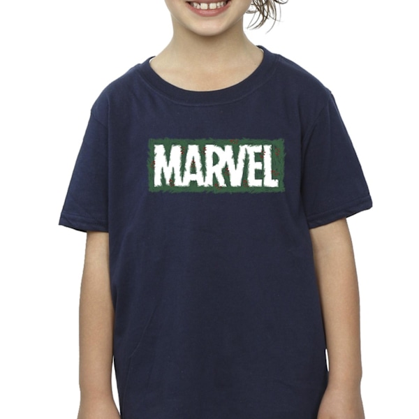 Marvel Girls Holly Logo Bomull T-shirt 3-4 år Marinblå Navy Blue 3-4 Years