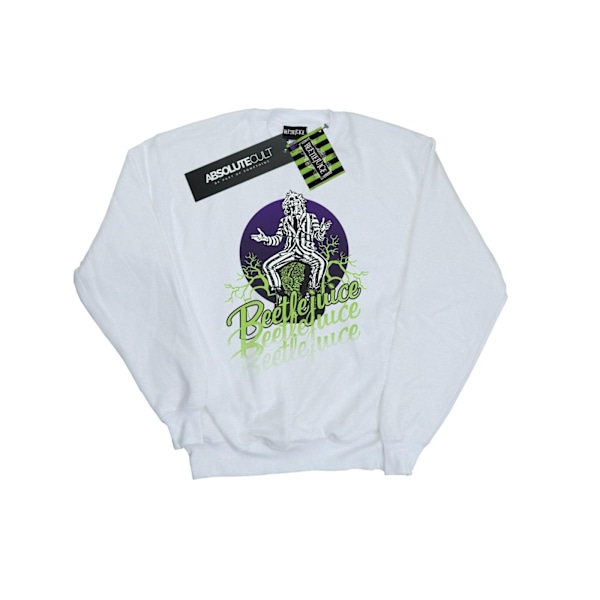 Beetlejuice Herr Faded Pose Sweatshirt XL Vit White XL
