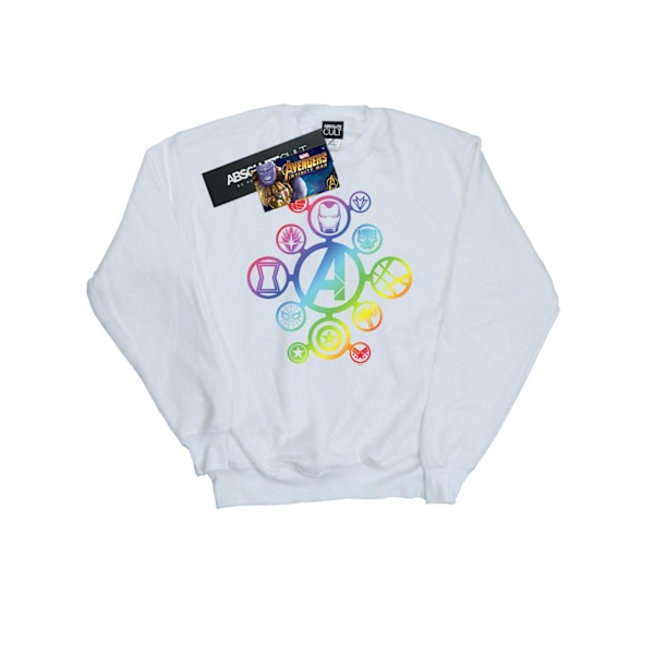 Marvel Boys Avengers Infinity War Rainbow Icons Sweatshirt 5-6 White 5-6 Years