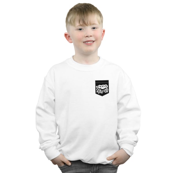 Scooby Doo Pojkar Faux Pocket Sweatshirt 7-8 År Vit White 7-8 Years