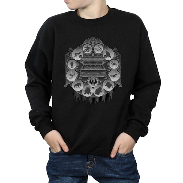 Fantastiska vidunder Boys MACUSA Beasts Sweatshirt 12-13 år Svart Black 12-13 Years