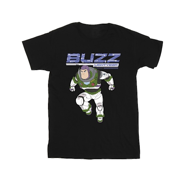 Disney Girls Lightyear Buzz Jump To Action Bomull T-shirt 7-8 år Black 7-8 Years