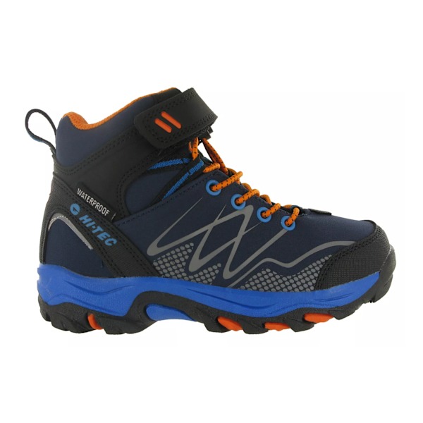 Hi-Tec Boys Blackout Mid Cut Vandringskängor 3 UK Marinblå/Orange/Sjöblå Navy/Orange/Lake Blue 3 UK