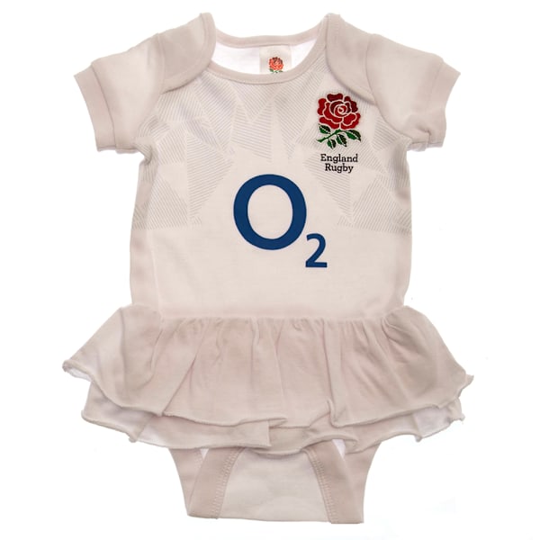 England RFU Baby 2023-2024 Dubbel Volang Tutu 9-12 Månader Vit/ White/Red 9-12 Months