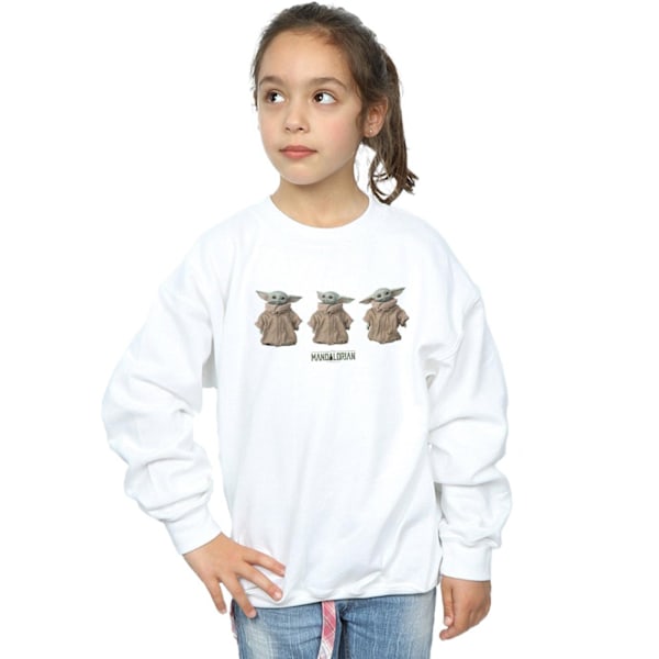 Star Wars Girls The Mandalorian The Child Poses Sweatshirt 12-1 White 12-13 Years