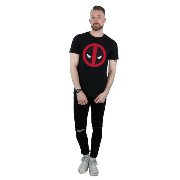 Marvel Herr Deadpool Stor Ren Logotyp T-Shirt S Svart Black S