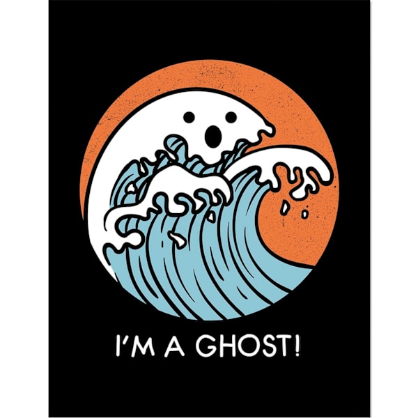 Popcorn Punk I Am Ghost! Inramad Affisch 45cm x 35cm Flerfärgad Multicoloured 45cm x 35cm