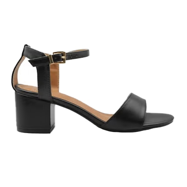 Where's That From Adrianna PU Bredda Högklackade Skor för Kvinnor/Damer Storlek 7 UK Black 7 UK Wide