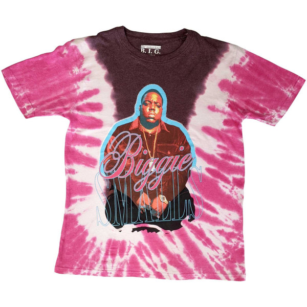 Biggie Smalls Unisex Neon Glow T-shirt XL Rosa Pink XL