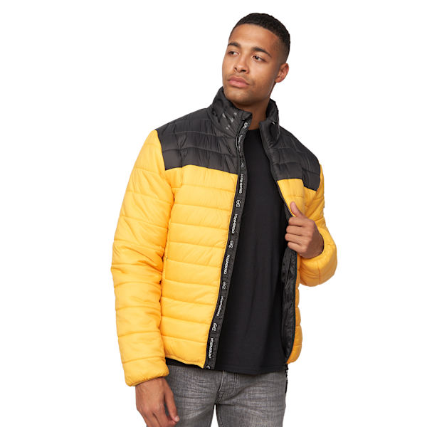 Crosshatch Presnell jacka med hög krage för män, L, gul Yellow L