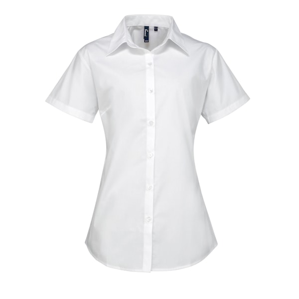 Premier Dam/Damer Supreme Heavy Poplin Kortärmad Arbetsskjorta White 24