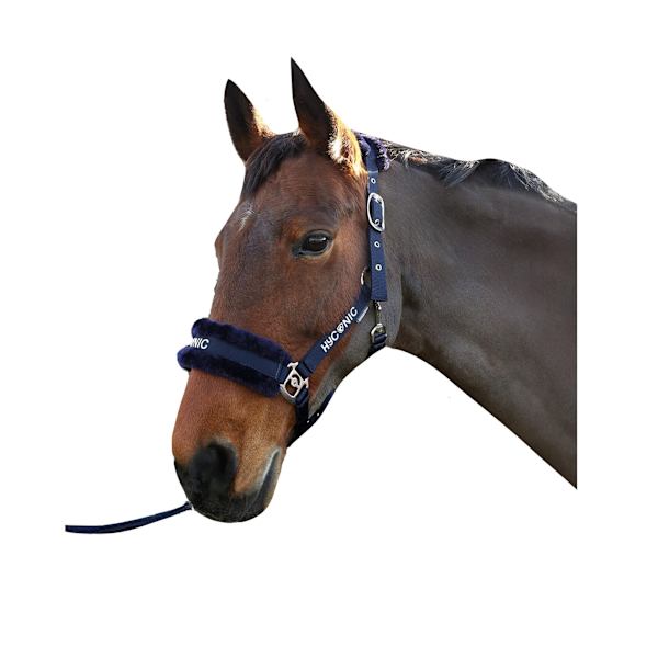 HYCONIC Faux Fur Hästledrep Cob Marinblå Navy Cob