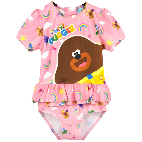 Hey Duggee Flickor Volang Baddräkt 12-18 Månader Rosa Pink 12-18 Months