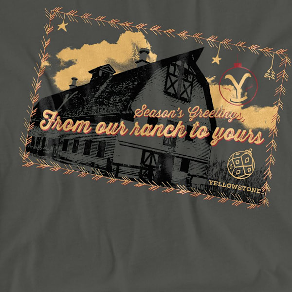 Yellowstone Unisex Vuxen Säsongshälsningar Från Yellowstone Charcoal M