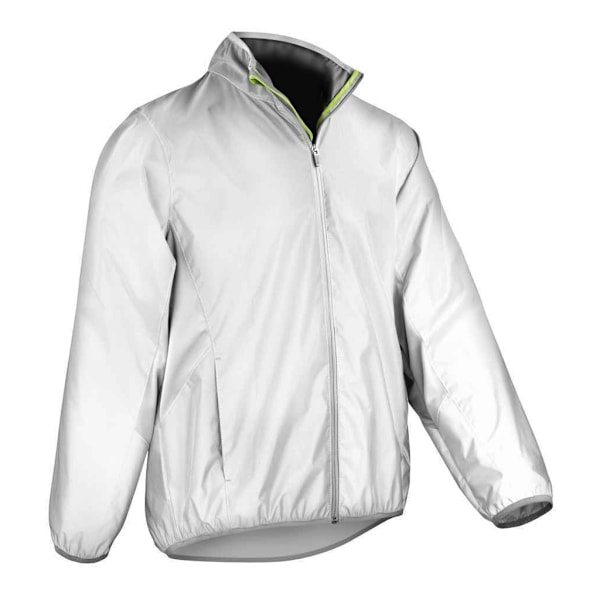 Spiro Mens Luxe Reflective Vattentät Jacka L Vit White L