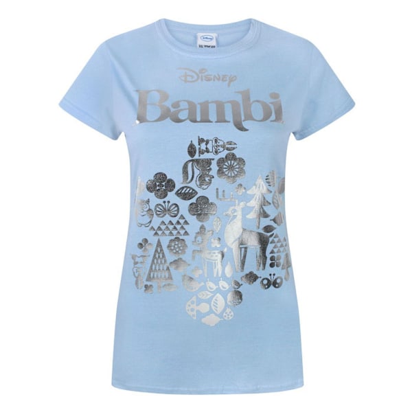 Disney Dam/Kvinnor Bambi Folie T-shirt L Blå Blue L